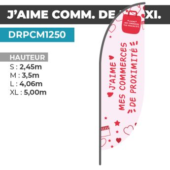 Drapeau J'AIME MES COMMERCES DE PROXIMITÉ