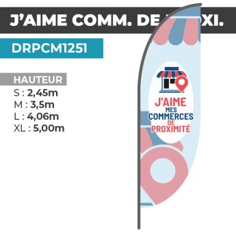 Drapeau J'AIME MES COMMERCES DE PROXIMITÉ