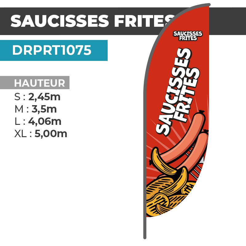 Drapeau SAUCISSES FRITES