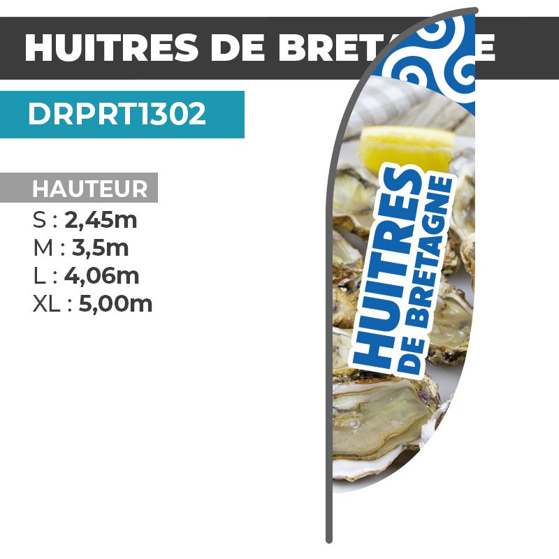 Drapeau HUITRES DE BRETAGNE