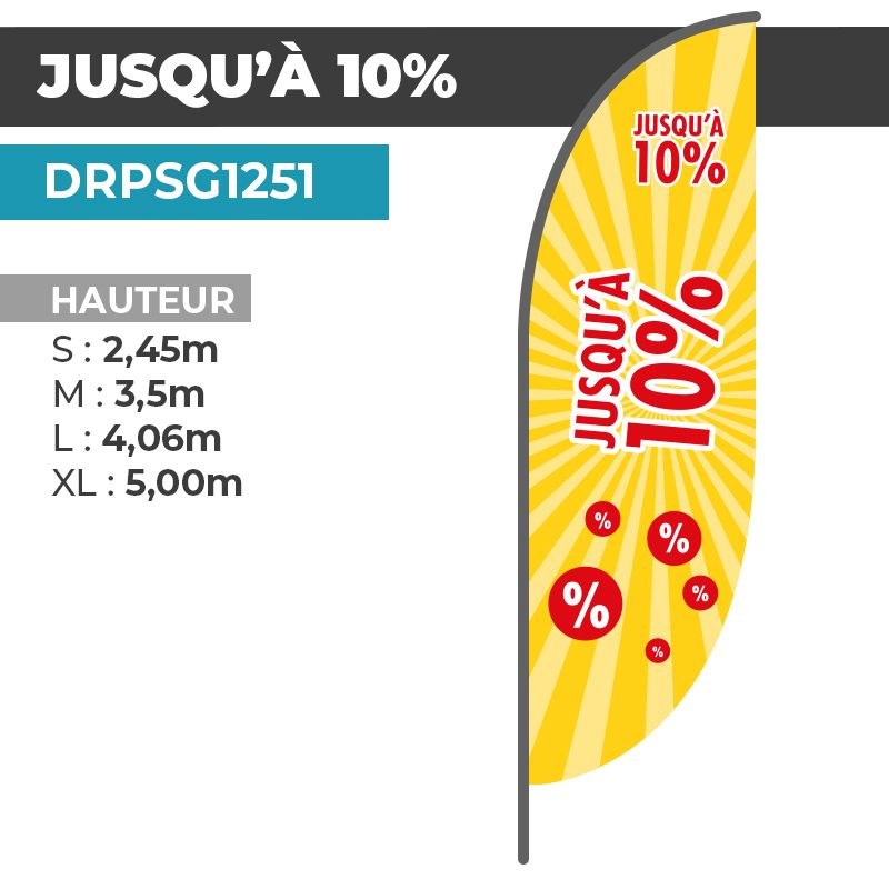 Drapeau JUSQU'À -10%