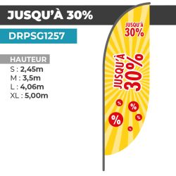 Drapeau JUSQU'À -30%