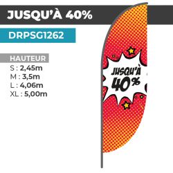 Drapeau JUSQU'À -40%