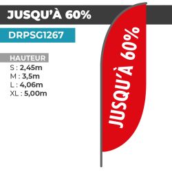 Drapeau JUSQU'À -60%