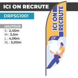 Drapeau ICI ON RECRUTE