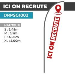Drapeau ICI ON RECRUTE