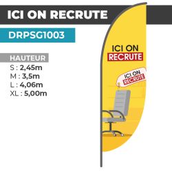 Drapeau ICI ON RECRUTE