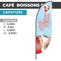 Drapeau CAFÉ BOISSONS FRAÎCHES