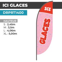 Drapeau ICI GLACES 