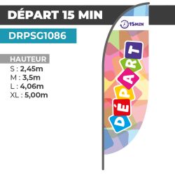 Drapeau DÉPART TOUTES LES 15 MINUTES