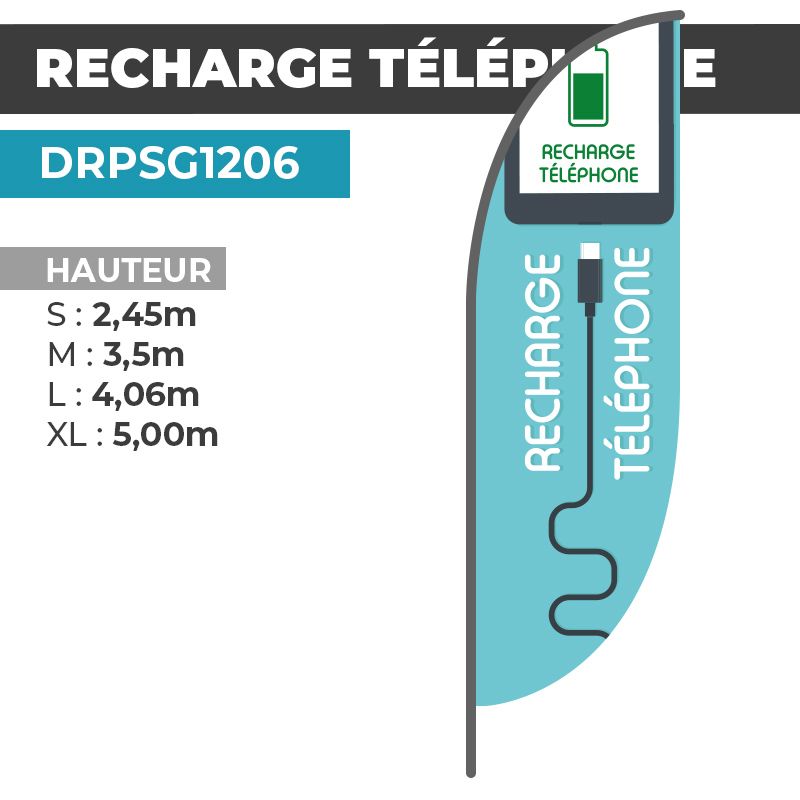 Drapeau RECHARGE TÉLÉPHONE
