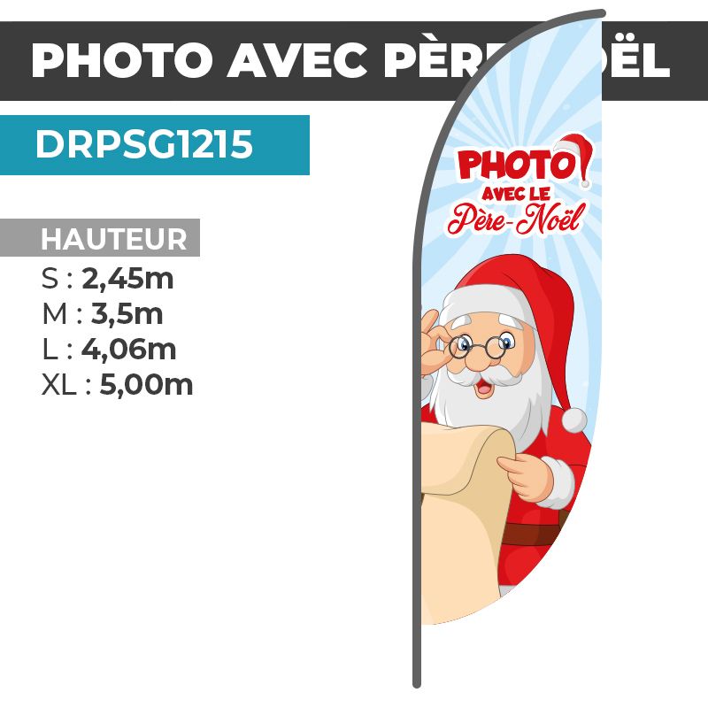 Drapeau PHOTO AVEC LE PÈRE NOËL
