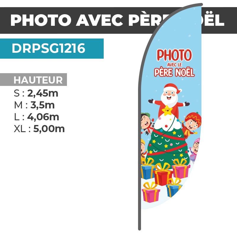Drapeau PHOTO AVEC LE PÈRE NOËL