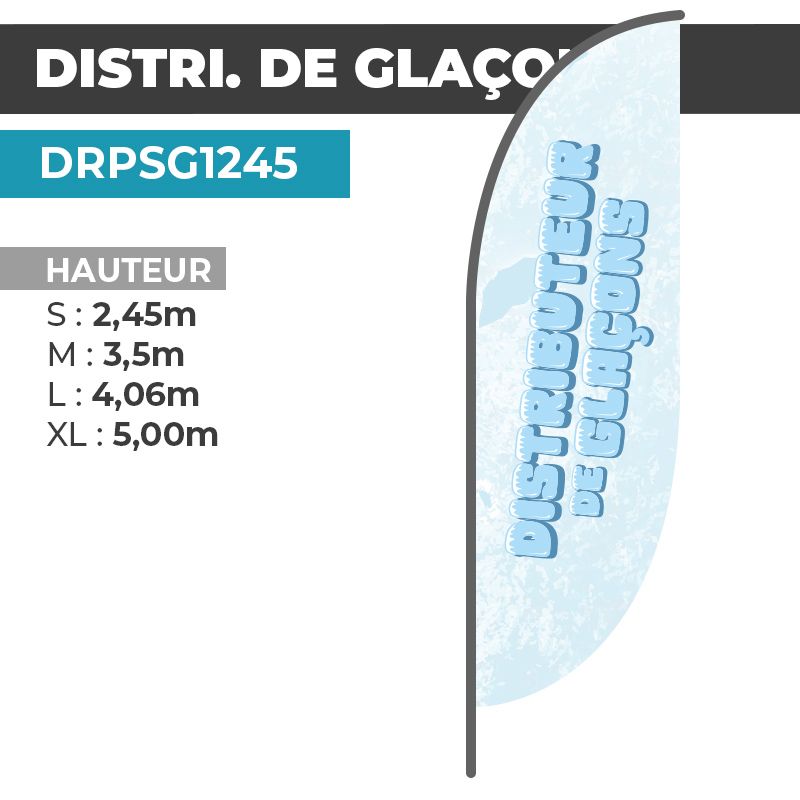 Drapeau DISTRIBUTEUR DE GLAÇONS