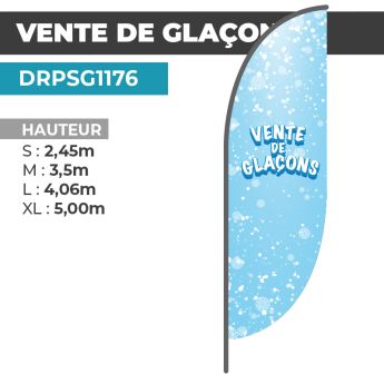 Drapeau ICI VENTE DE GLAÇONS