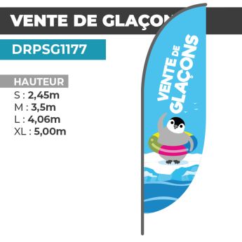 Drapeau ICI VENTE DE GLAÇONS
