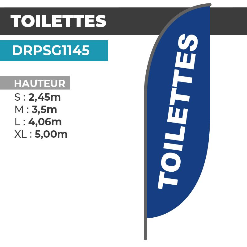 Drapeau TOILETTES