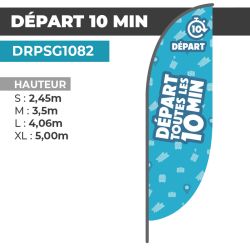 Drapeau DÉPART TOUTES LES 10 MINUTES