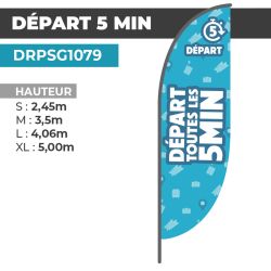 Drapeau DÉPART TOUTES LES 5 MINUTES