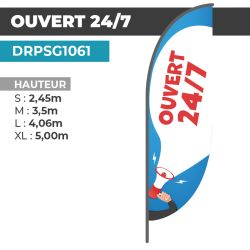 Drapeau OUVERT 24h/7j