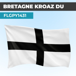 Drapeau BRETAGNE KROAZ DU |...