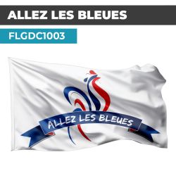 Drapeau ALLEZ LES BLEUES | Bannière Coq Tricolore  | Drapeau France
