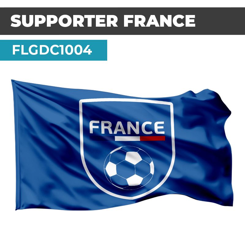 Drapeau FRANCE SUPPORTER | Bannière sportive  | Drapeau Equipe de France Football