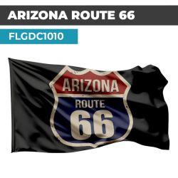 Drapeau Blason ROUTE 66 | Etendard Noir USA  | Drapeau ARIZONA
