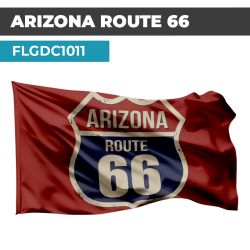 Drapeau Blason ROUTE 66 | Etendard Rouge USA  | Drapeau ARIZONA