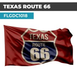 Drapeau Blason ROUTE 66 | Etendard Rouge USA  | Drapeau TEXAS