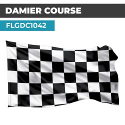 Drapeau DAMIER COURSE  | Fanion Damier  | Bannière Noir et Blanc