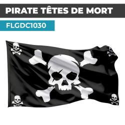 Drapeau PIRATE Tête de Mort | Pavillon Noir| Drapeau Tête de Mort
