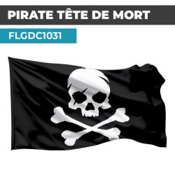 Drapeau PIRATE Tête de Mort | Pavillon Noir| Drapeau Bateau Pirate