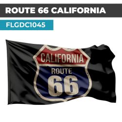 Drapeau Blason ROUTE 66 | Etendard Noir USA| Drapeau CALIFORNIA