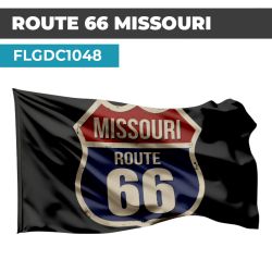Drapeau Blason ROUTE 66 | Etendard Noir USA| Drapeau MISSOURI