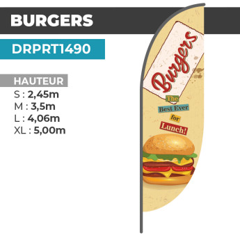 Drapeau BURGERS | Qualité Professionnelle | DRPRT1490