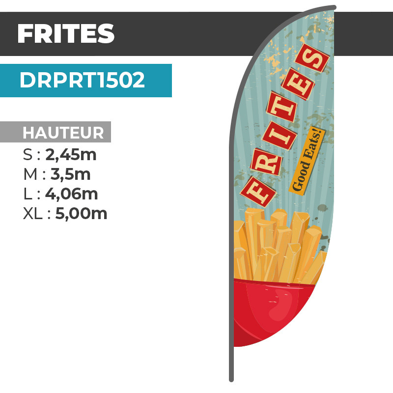 Drapeau FRITES |    Livraison Express | DRPRT1502