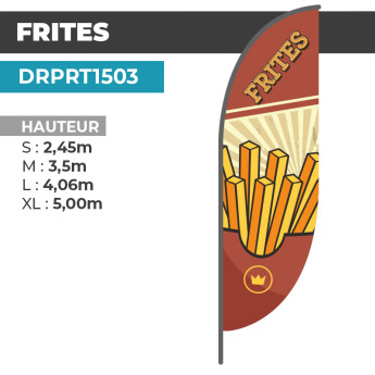 Drapeau FRITES | Montage Facile et Rapide | DRPRT1503