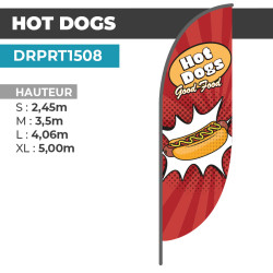 Drapeau HOT DOGS | Visuel...