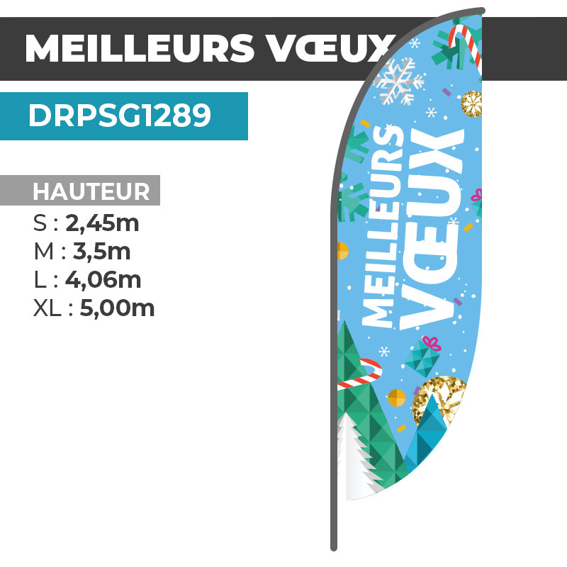 Drapeau MEILLEURS VOEUX | Visuel Exclusif | DRPSG1289