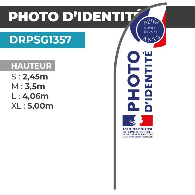 Drapeau PHOTO D'IDENTITÉ | Impression Durable | DRPSG1357