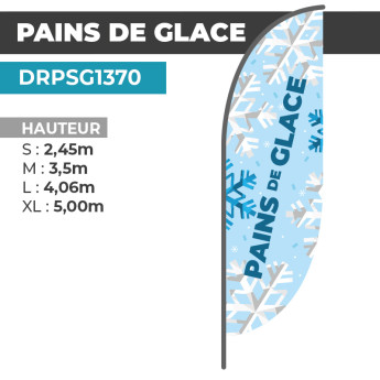 Drapeau PAINS DE GLACE | Impression Durable | DRPSG1370