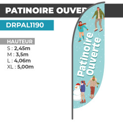 Drapeau PATINOIRE OUVERTE |...