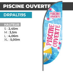 Drapeau PISCINE OUVERTE |...
