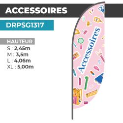copy ofcopy ofDrapeau ICI CARTE GRISE | Voile + Mat | avec ou sans Pied