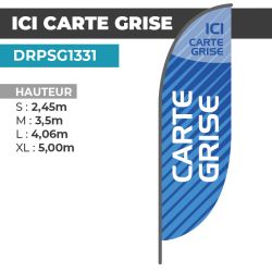 copy ofcopy ofcopy ofcopy ofcopy ofDrapeau ICI CARTE GRISE | Voile + Mat | avec ou sans Pied