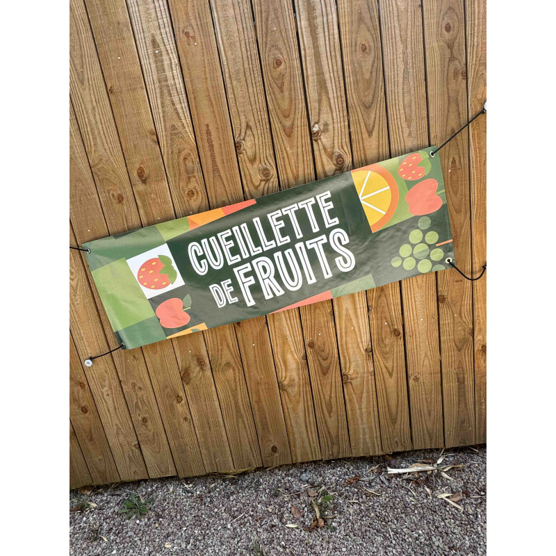 banderole cueillette de fruits