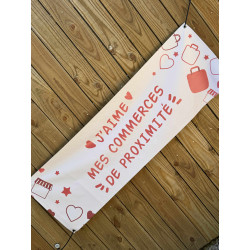 banderole j'aime mes commerces de proximité