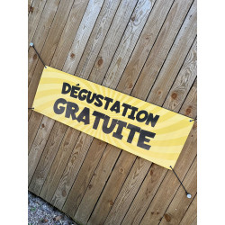 banderole dégustation gratuite