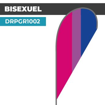 Drapeau BISEXUEL | Voile + Mat | avec ou sans Pied